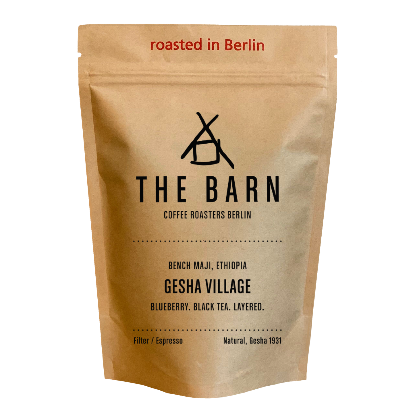 A 250g bag of Gesha Village from Ethiopia (Filter/Espresso)