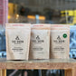 Three bags of coffees from Volcan Azul including Caturra, Laurina, and Geisha beans