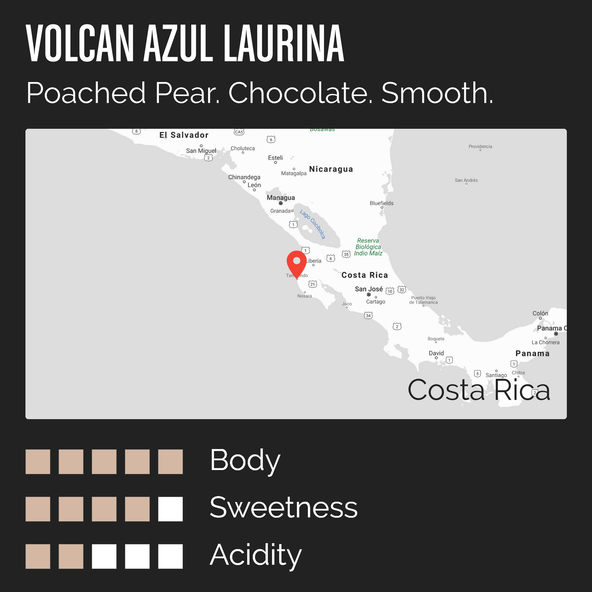 Volcan Azul Low Caf info card